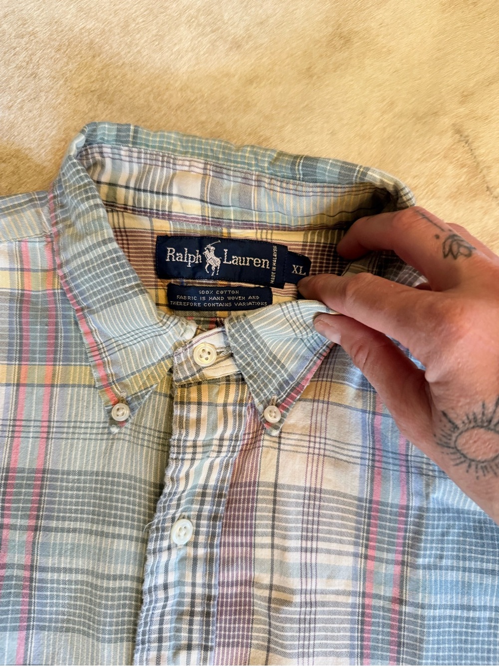 Ralph Lauren Men's Multicolor Pastel Plaid Button-Down Shirt